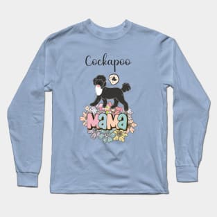 White and Black Cockapoo Mama 1 Long Sleeve T-Shirt